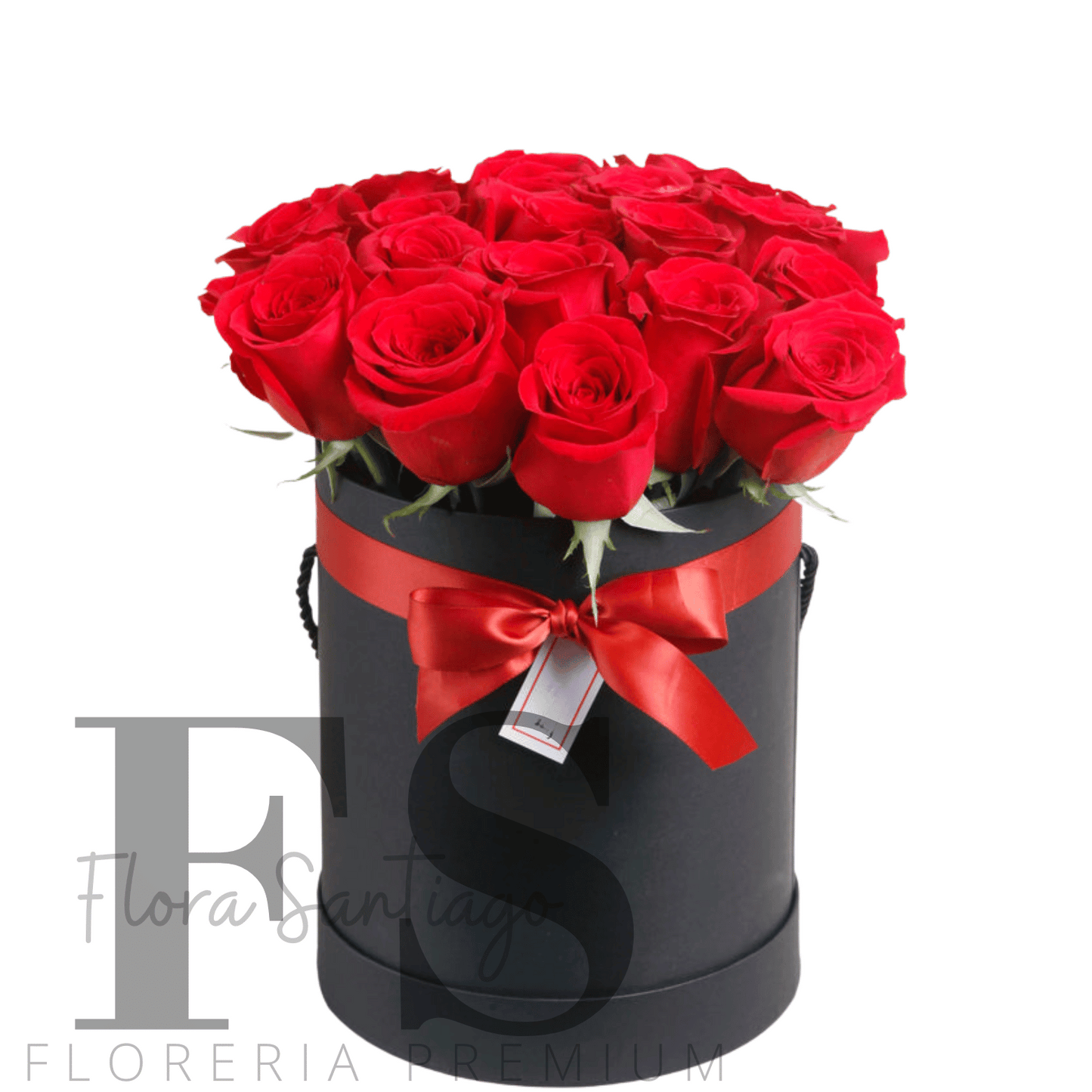 Box con 12 rosas rojas envía flores a domicilio 